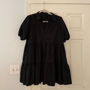 Zara Black shirt dress worn once!